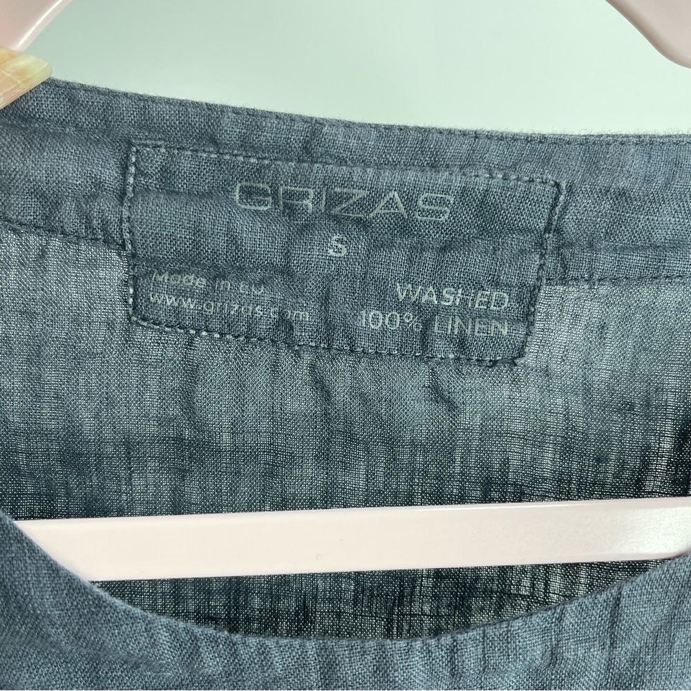 Grizas Linen Tunic Pockets navy blue - Picture 5 of 7